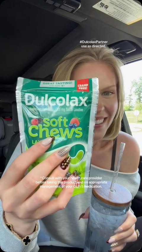 Instagram post by @smaller_sam.pcos for Dulcolax. Caption reads: #DulcolaxPartner Occasional constipation [...].