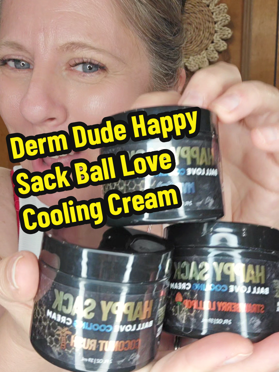 TikTok post by @palletmom79 for Derm Dude. Caption reads: @Derm Dude #dermdude #happysack [...].