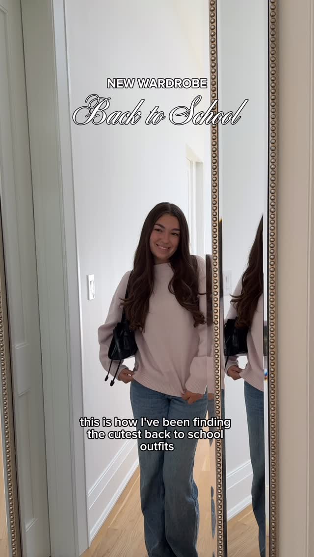 Instagram post by @sofiaadelgiudice for Poshmark. Caption reads: Some of my Back-to-school fits… but make it....