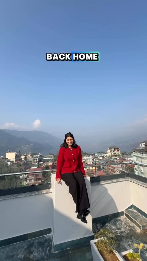 Instagram post by @divyadhakal_ for Hada Labo Singapore. Caption reads: Trekking through the mountains is a dream, but the....
