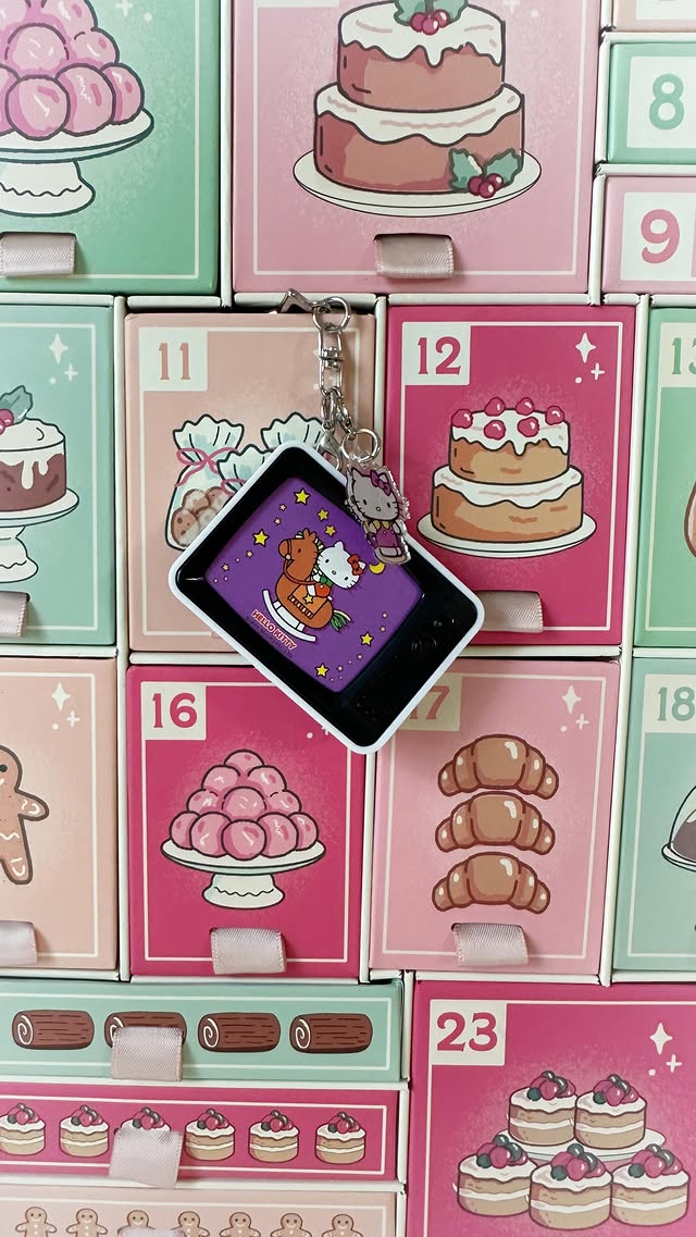 Instagram post by @rosymaplesloth for Sanrio. Caption reads: Open day 11 of my Sanrio advent calendar with me!....