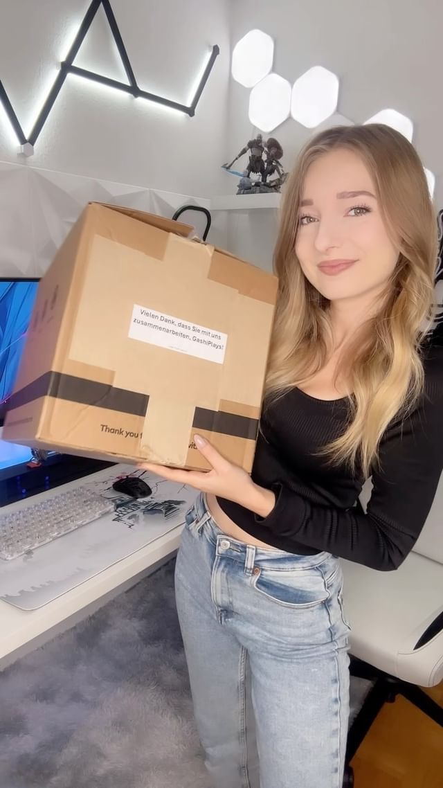 Instagram post by @gashiplays for Zavvi. Caption reads: [collab] Thank you @zavviuk for these wonderful....