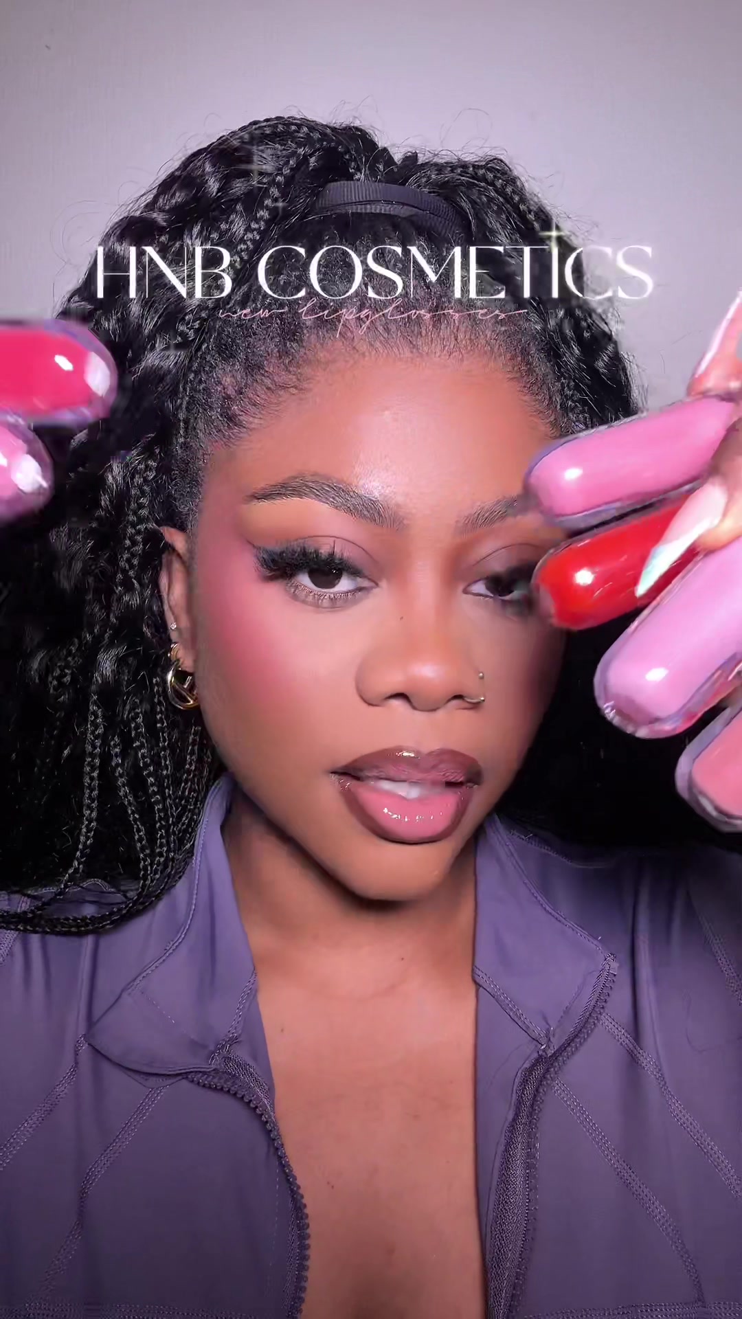 TikTok post by @demiadeleke for HNB Cosmetics. Caption reads: @HNB Cosmetics do it everytimeee for me! obsessed....