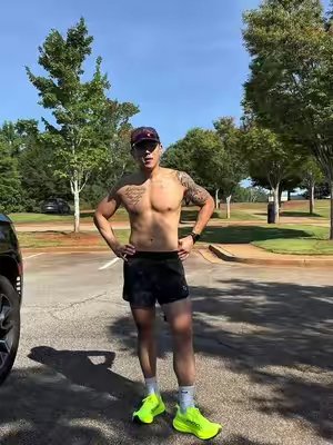TikTok post by @drewyee for Sprints. Caption reads: This @Sprints Running hat is definitely the nicest....