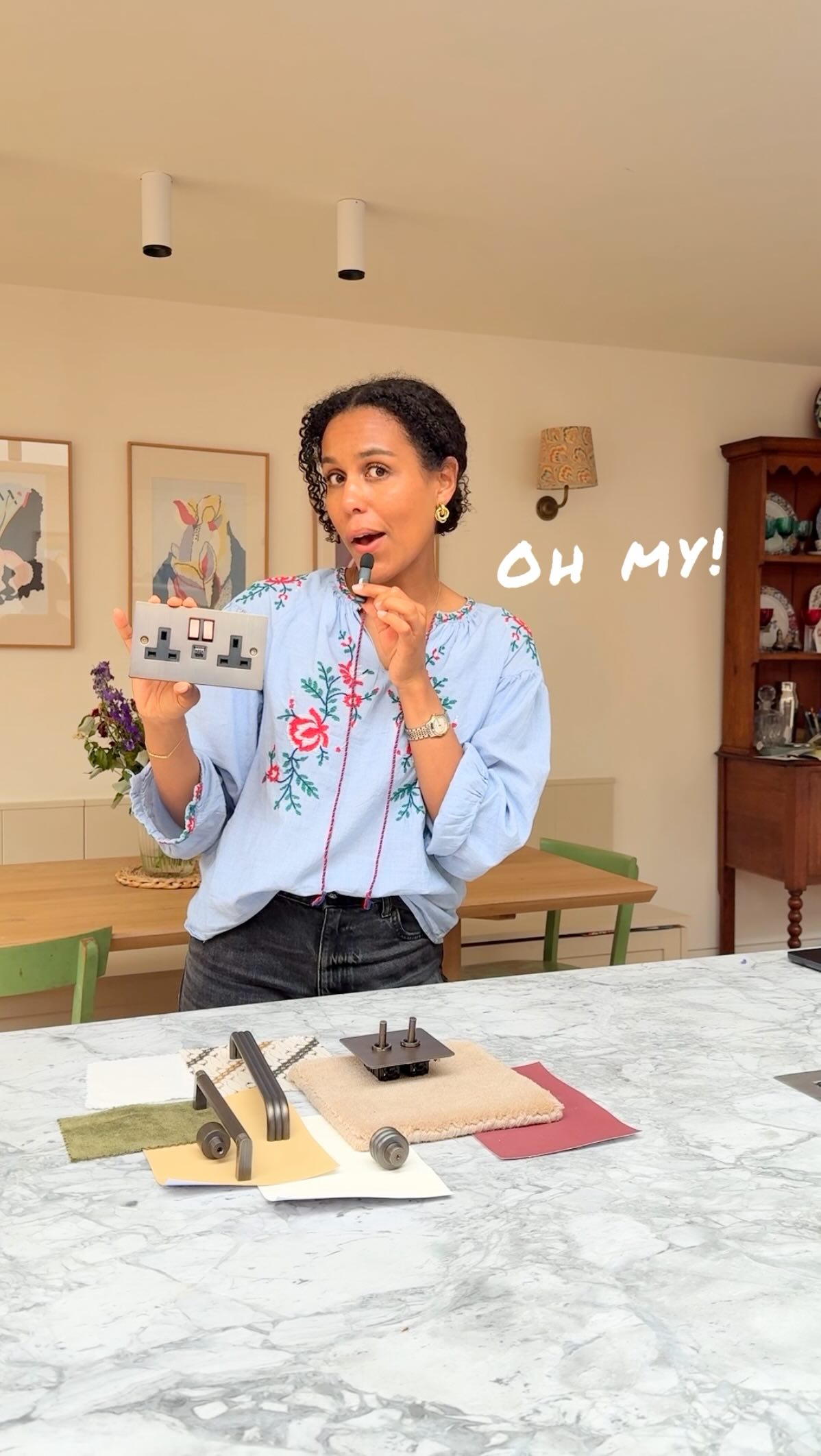 Instagram post by @rebeccaconstable.design for Plank Hardware. Caption reads: [...] a room. We’re going to be using....