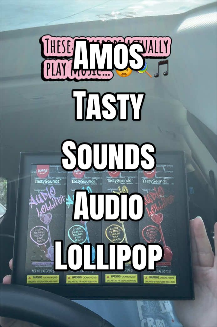 TikTok post by @x0candice for Amos Sweets. Caption reads: [...] have ever seen. 🎵🍭 #lollipop #music....