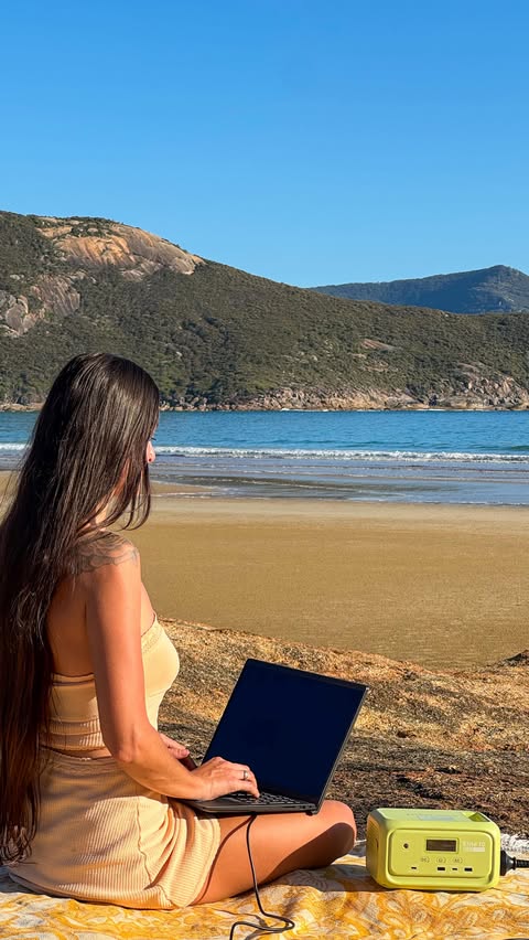 Instagram post by @saltymanggo for BLUETTI. Caption reads: POV: you think you’re prepared… until life....