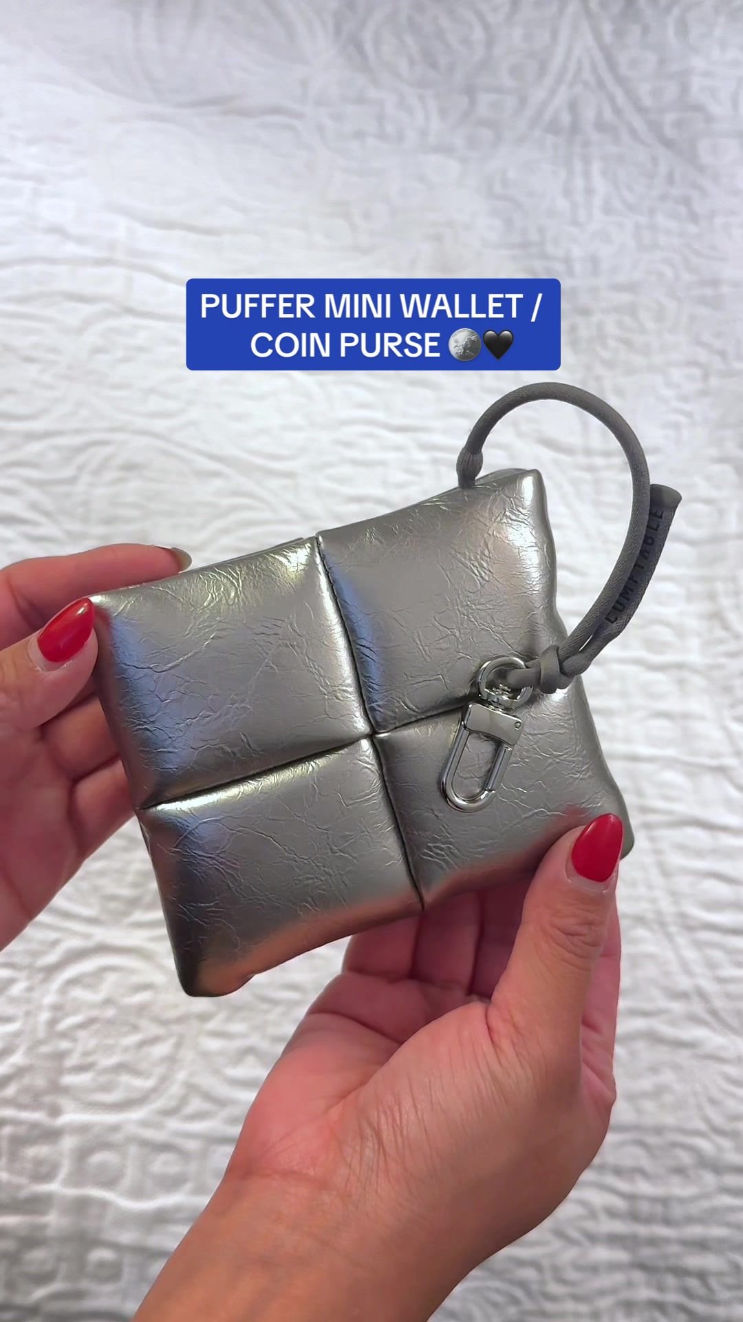 TikTok post by @babynursemeg for Comfyable. Caption reads: [...] I’m so into silver/chrome rn 🪩🩶 @Comfyable....