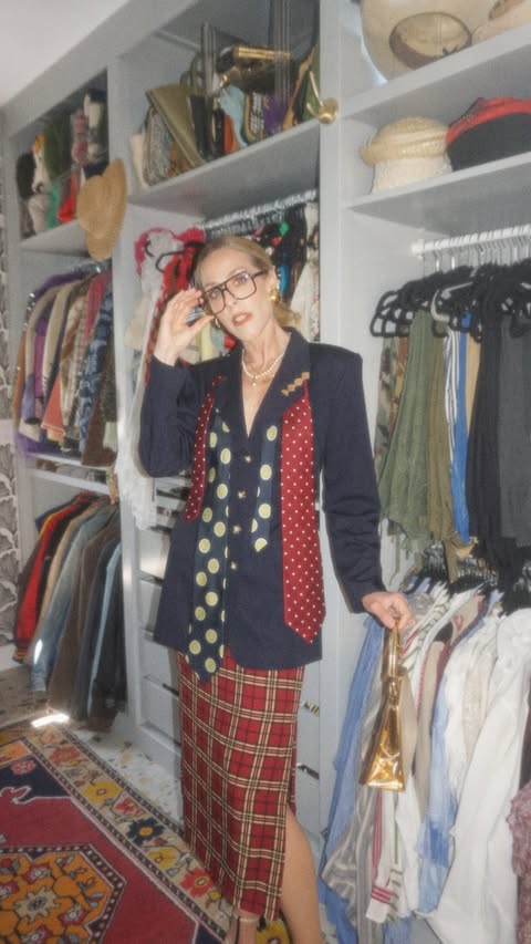Instagram post by @bjonesstyle for Savers. Caption reads: 7 DAYS, 7 THRIFTED OUTFITS with @savers_thrift ✨....
