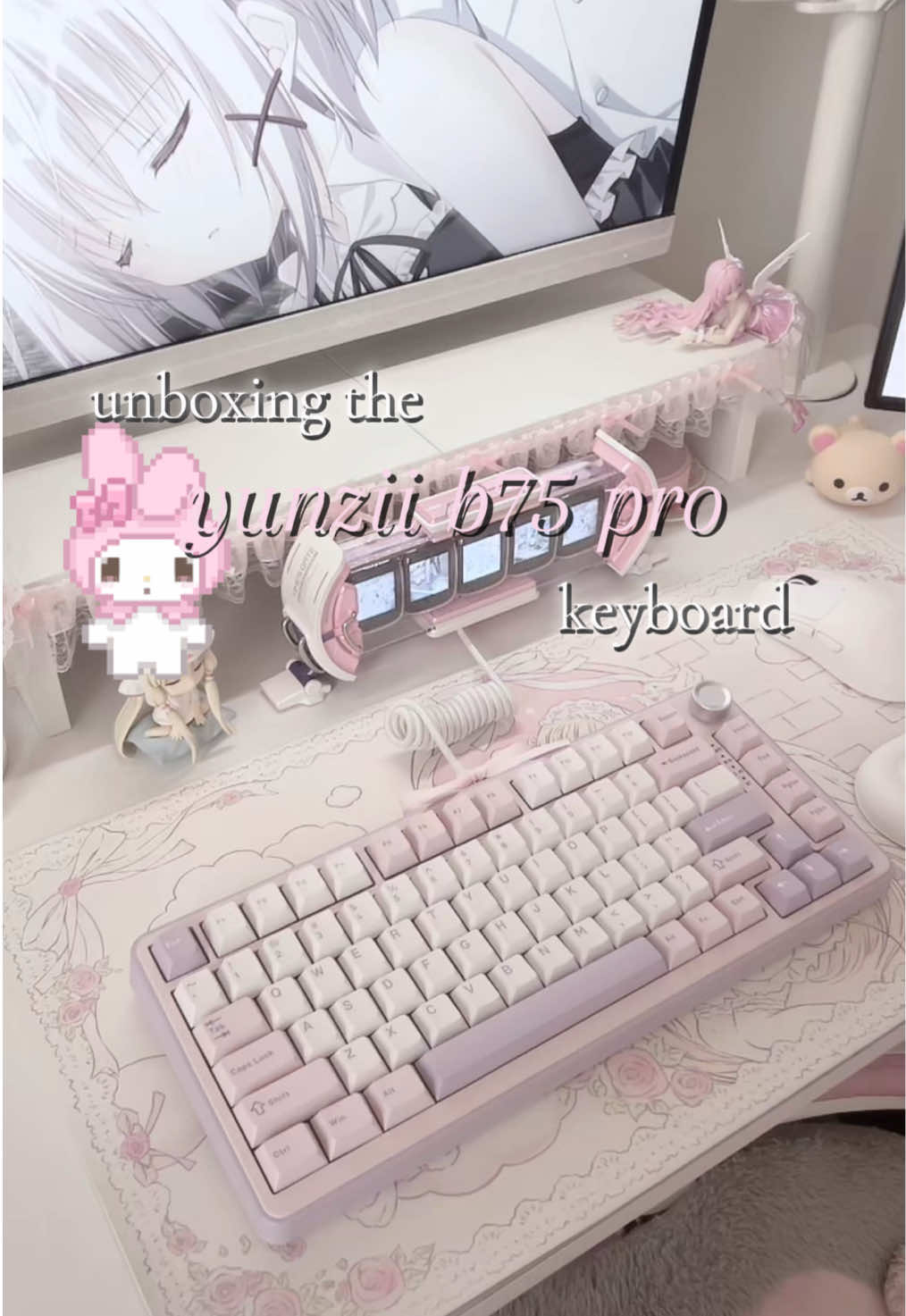 TikTok post by @mortifyiing for YUNZII. Caption reads: [...] happy to finally have it ! ♡ thank you....