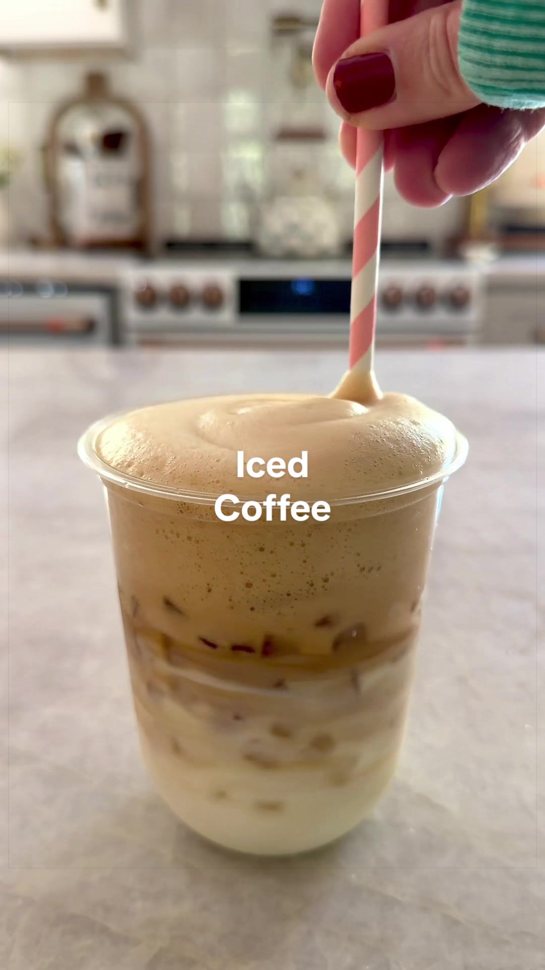 TikTok post by @rosannagray150 for Everyday Dose. Caption reads: [...] an iced coffee 🤎🤗 you can find @Everyday....