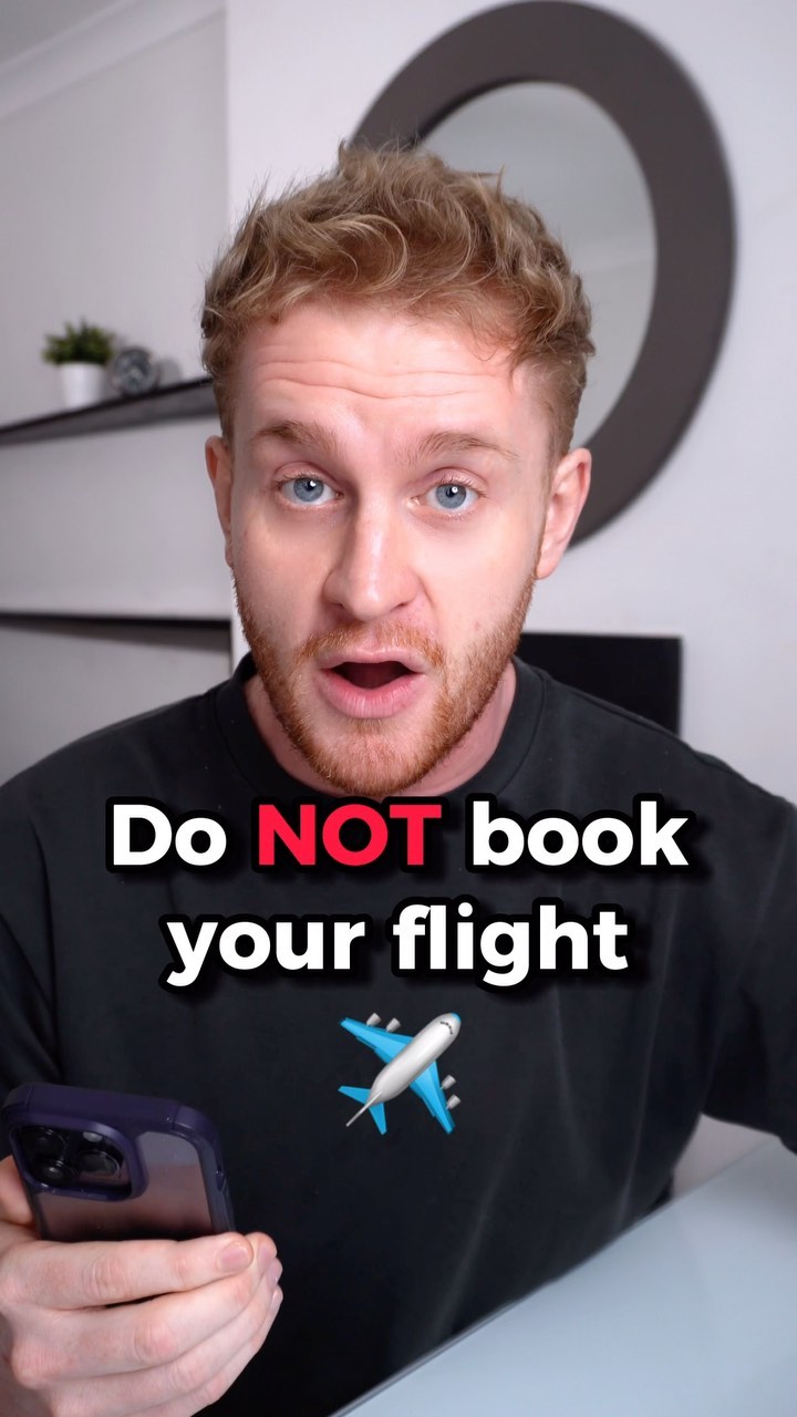 Instagram post by @cazza_time for Kayak. Caption reads: Do NOT book your flight until it gets a KAYAK....