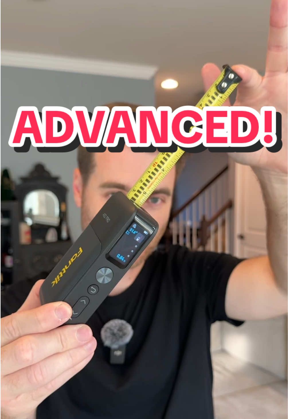 TikTok post by @suprafinds for Fanttik. Caption reads: [...] most advanced tape measurer! @Fanttik....