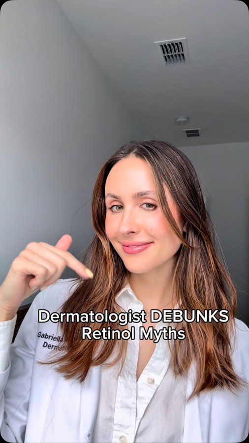 Instagram post by @gabvasile for Perricone MD. Caption reads: Did you know these 3 retinol myths?....