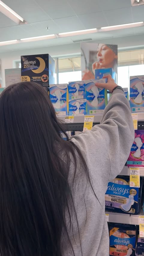 Instagram post by @couponingwithtina for Always. Caption reads: [...] 👀 Spend $45 on P&G Fem Care brands like....