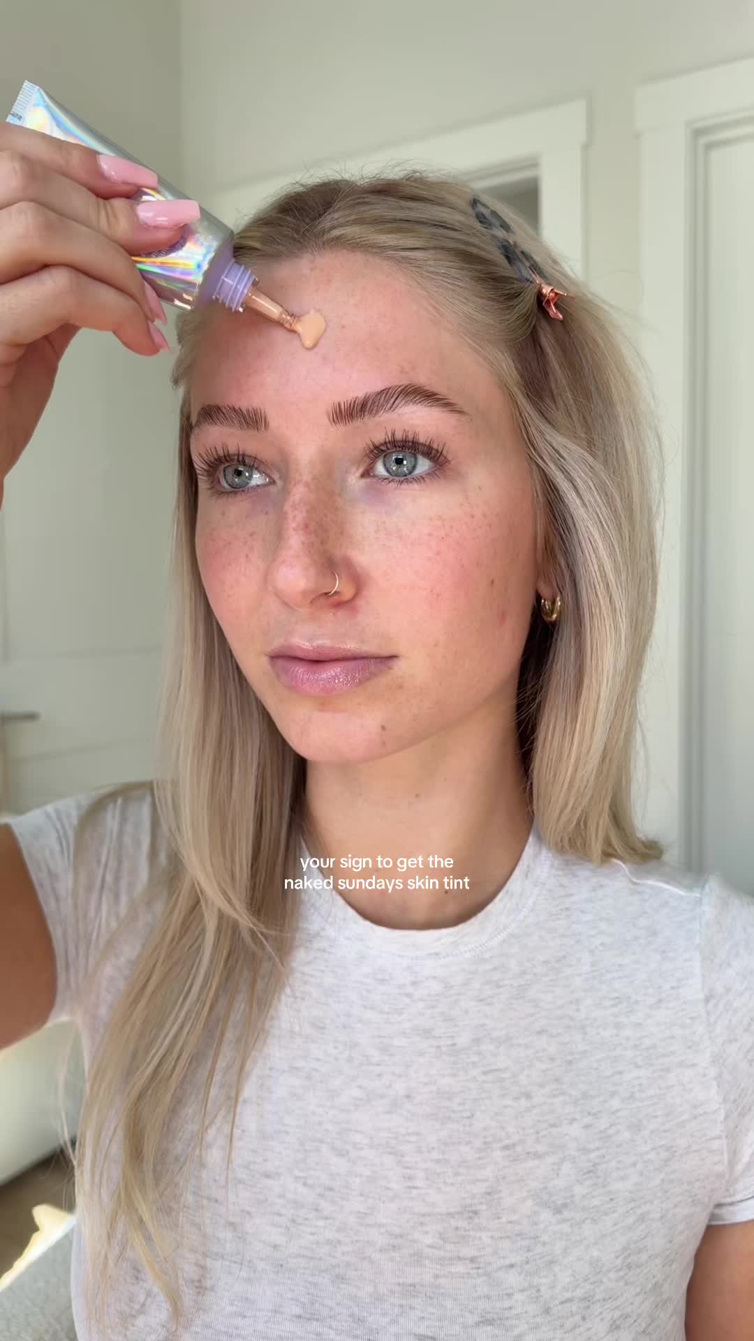 TikTok post by @macy.loe for NAKED SUNDAYS. Caption reads: *added to routine* @Naked Sundays  #nakedsundays....