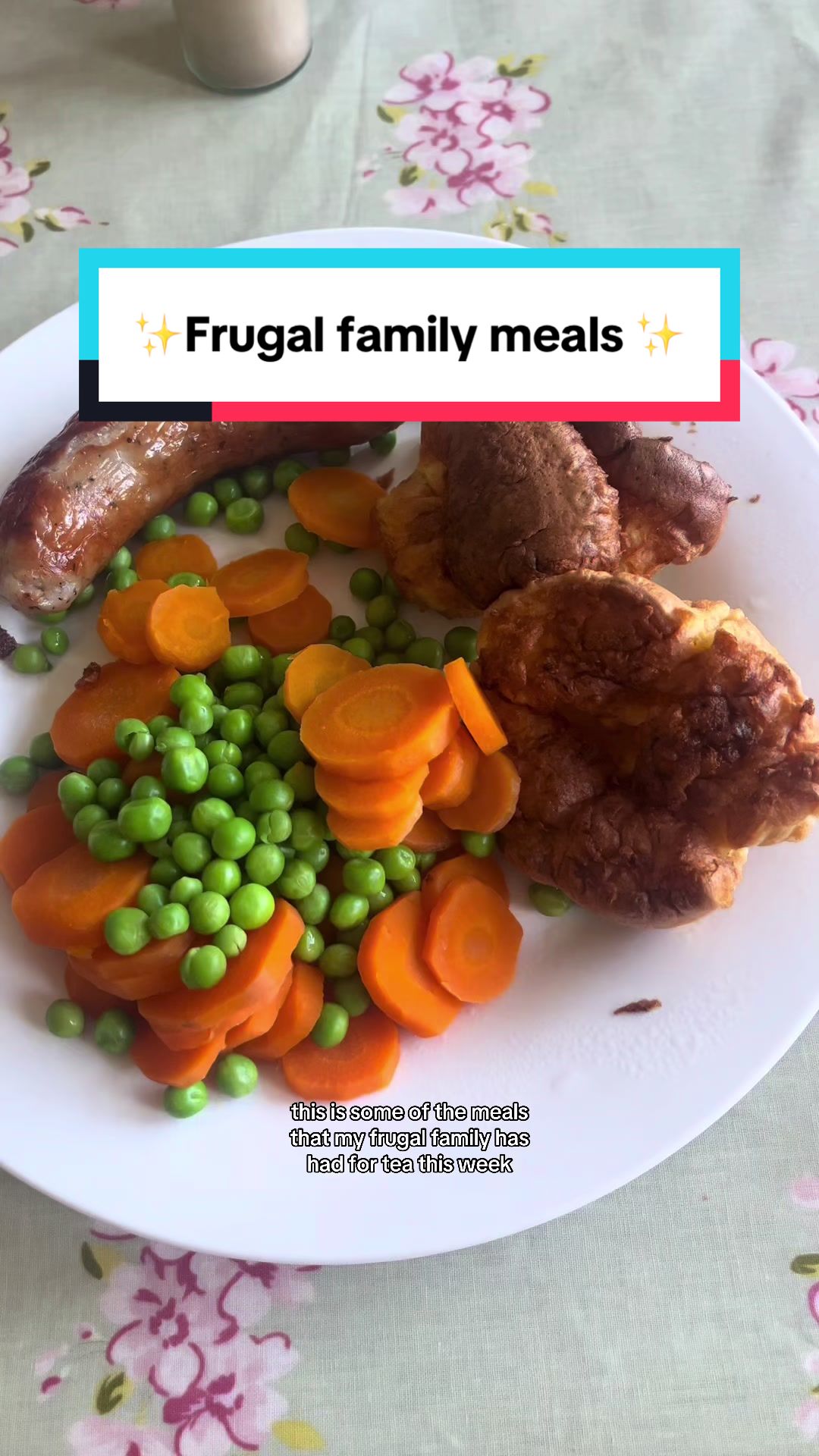 TikTok post by @diaryofacheapskate for Beyond Meat. Caption reads: Our frugal family meals this week 🍽️ ....