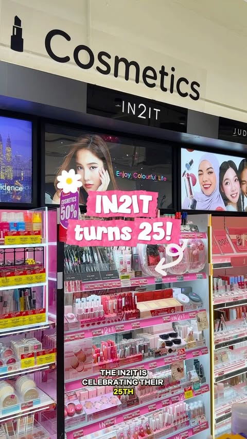 Instagram post by @qtishhh for Watsons Malaysia. Caption reads: Celebrate 25 Years of Beauty & Love with....