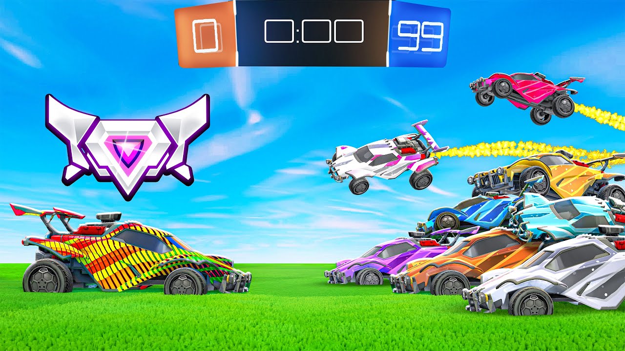 YouTube post by @amustycow for Vessi. Caption reads: SSL vs Every Rank With a 99 Goal Lead.