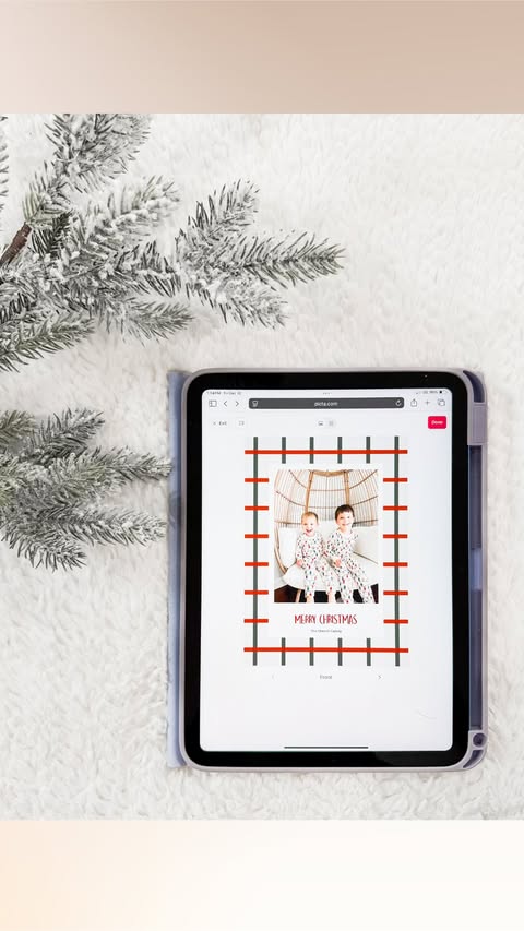 Instagram post by @courtney_sherrill_ for CVS. Caption reads: #ad Help me pick a last minute Christmas card! I....