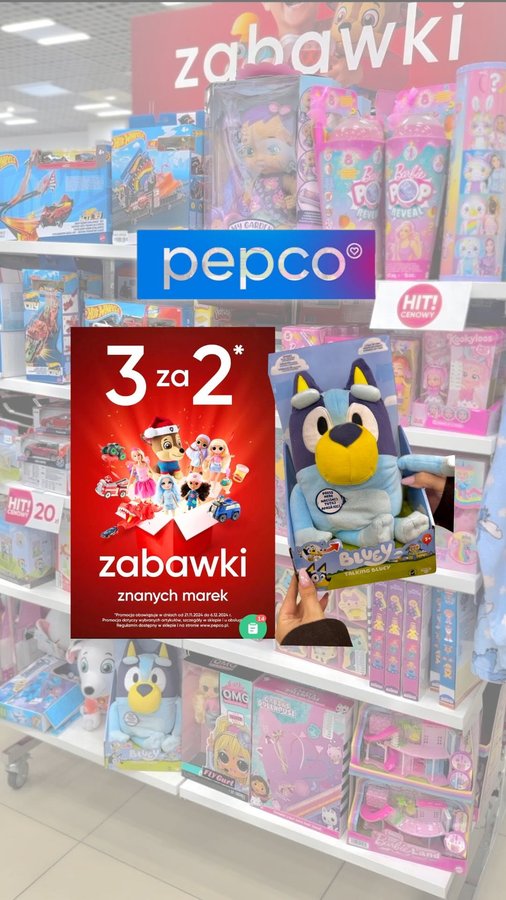 Instagram post by @matkapromocja for Pepco. Caption reads: Już jutro Matki! Promocja na zabawki w @pepcopl....