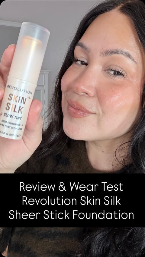 Instagram post by @veronicashavie for Makeup Revolution. Caption reads: Honest reviews only! The @makeuprevolution skin....