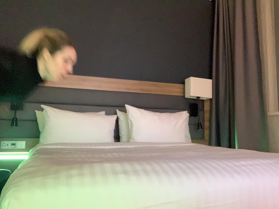 Instagram post by @5teviem for Moxy Hotels. Caption reads: [...] #ads I’m a #woman #of #the #world....