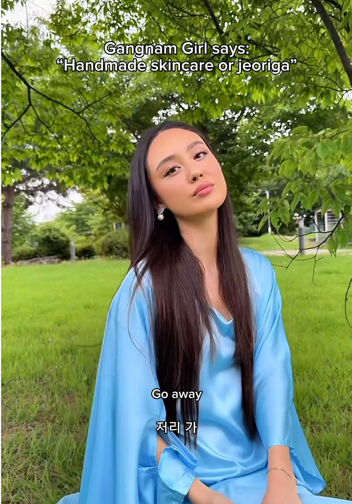 TikTok post by @hannahmchutchison for Arencia. Caption reads: Gangnam Girl’s skin needs royal 떡- handmade or 저리....