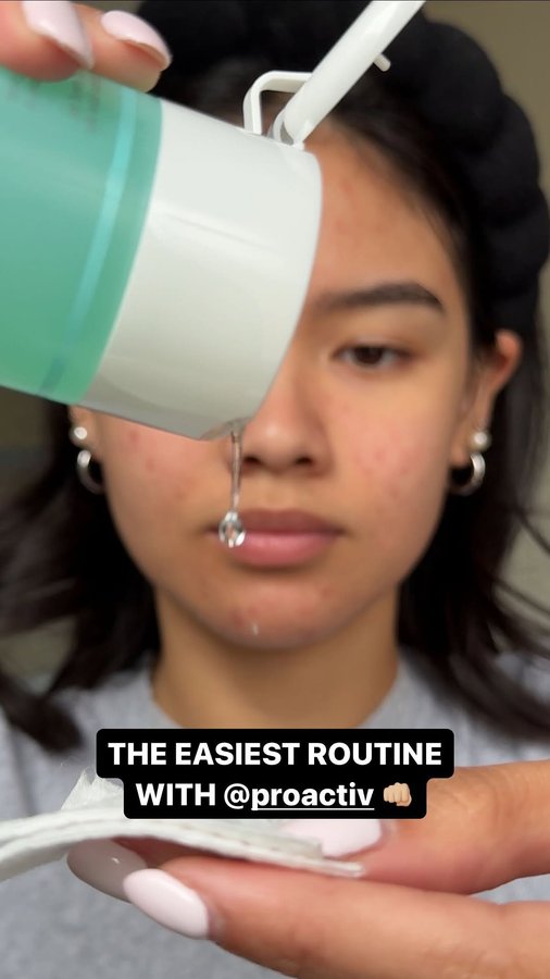 Instagram post by @kiarabasa for Proactiv. Caption reads: Yes, this is your sign to simplify your skincare....