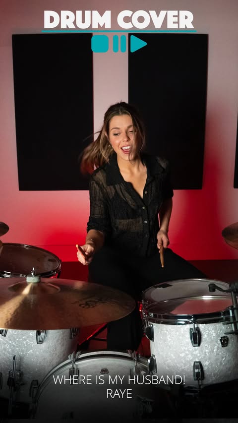 Instagram post by @dominosantantonio for Thomann. Caption reads: Domino covers the banger Where Is My Husband by....