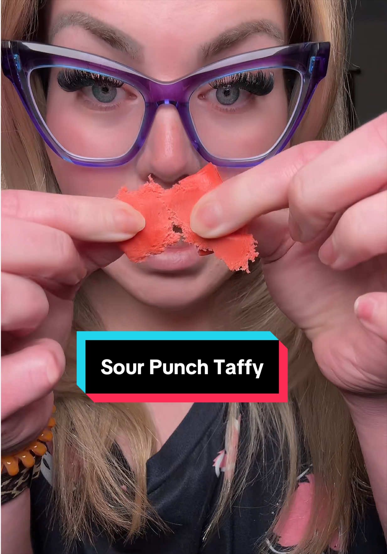 TikTok post by @mamacamstts for Sebago Shop. Caption reads: @Sebago Shop has Sour Punch Taffy candy and it’s....