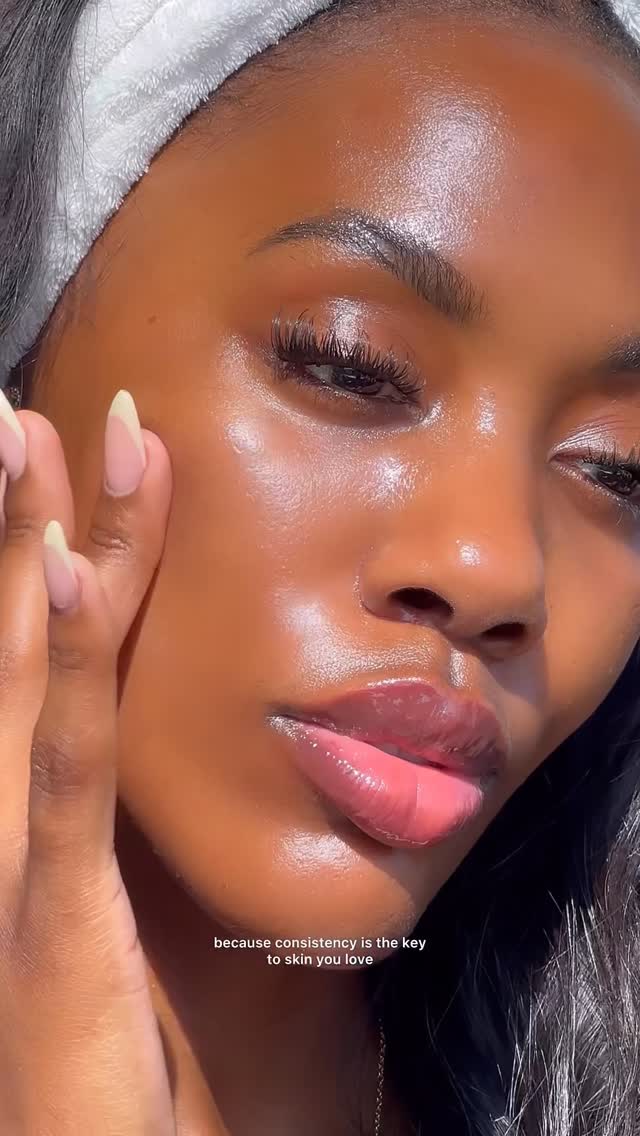 Instagram post by @iamcrystalnicolee for Naturium. Caption reads: [...] key to getting the skin you love! 😍....