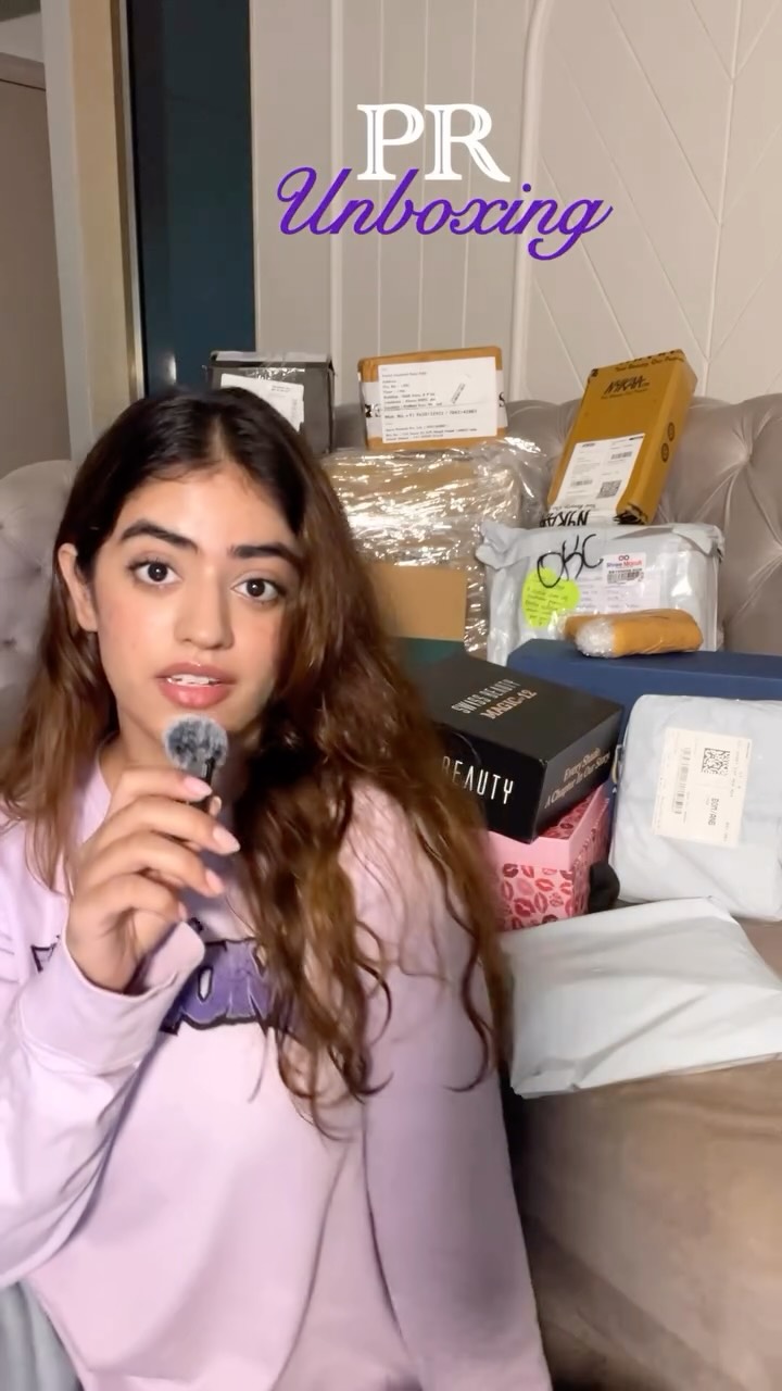 Instagram post by @jaspreetkaur_kalsi for Kiro Beauty. Caption reads: Unbox with Jaspreet Part 1 💜🦋....