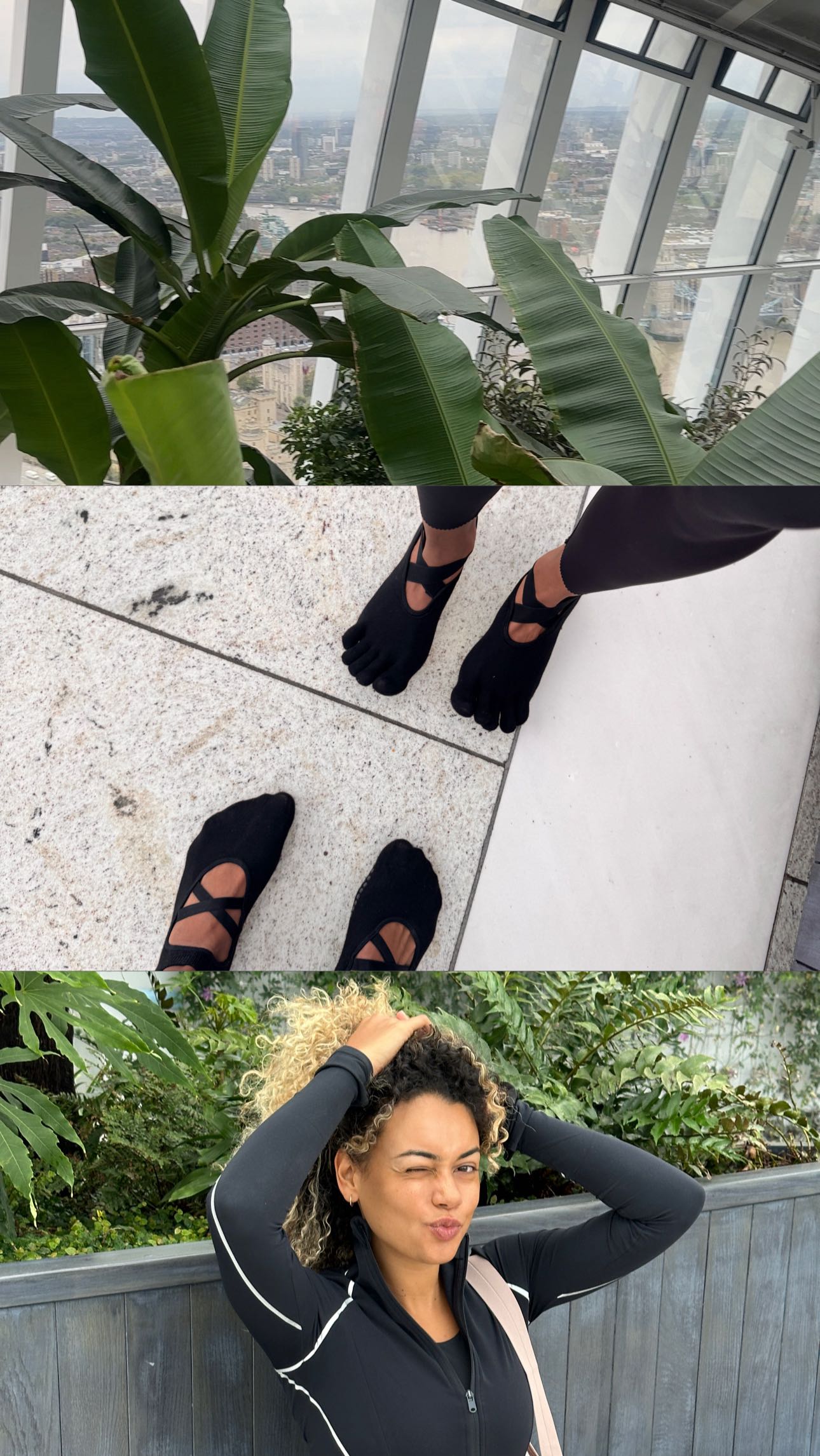 Instagram post by @oceanlewis for Oysho. Caption reads: Core strength but make it social🤝 @asos @oysho....