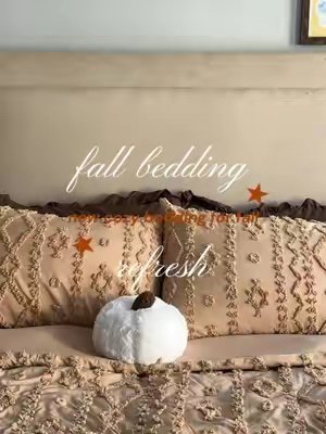 TikTok post by @saamcas for Shilucheng Home. Caption reads: [...] much cozier and ready for fall☁️✨....