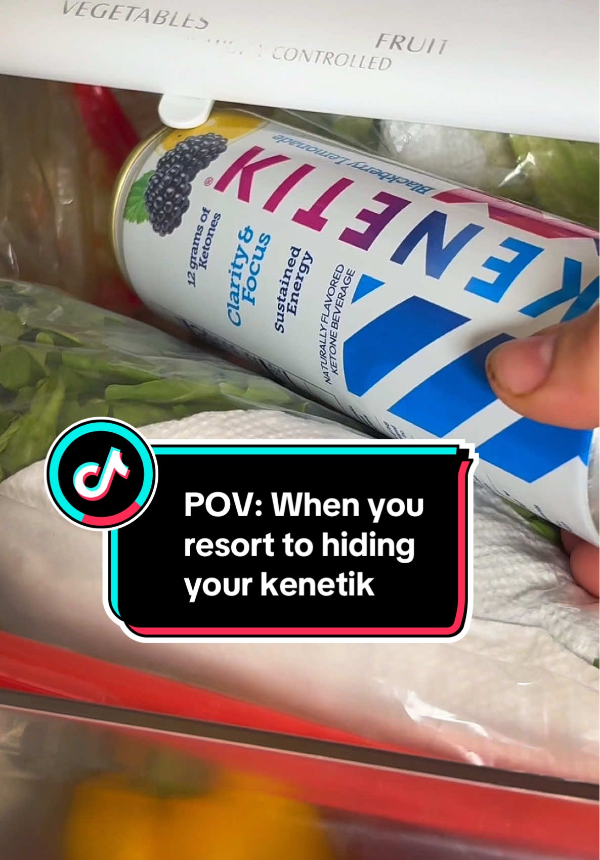 TikTok post by @braveleesy1 for Kenetik. Caption reads: [...] Gurll I’ve resorted to hiding my @Kenetik in....