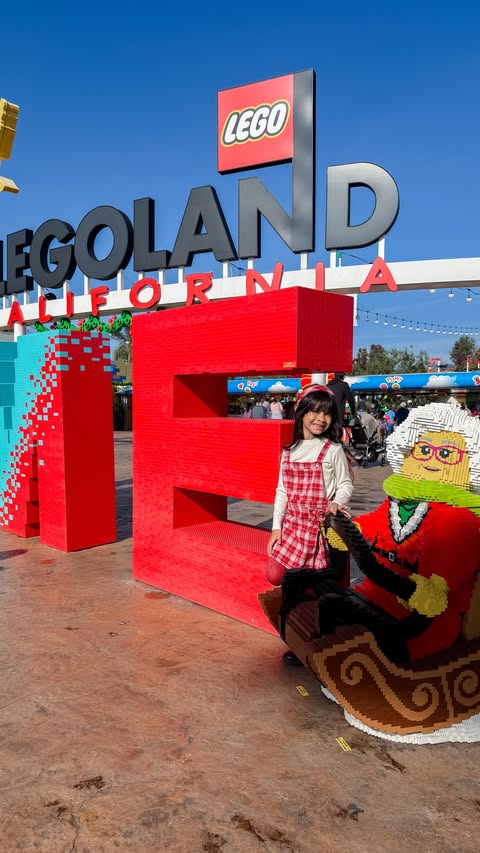 Instagram post by an influencer for LEGOLAND California Resort. Caption reads: Come with us to LEGOLAND! 💕 This is our favorite....