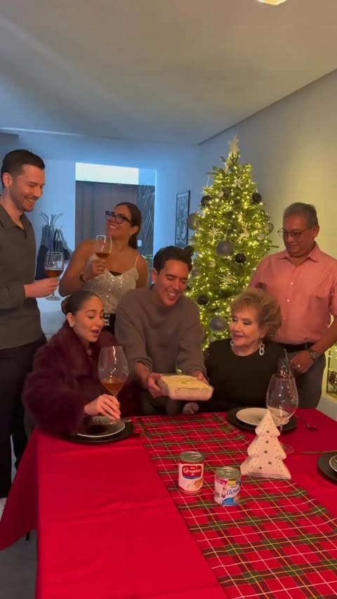 Instagram post by @untalfredo for Recetas Nestlé. Caption reads: La navidad en familia 🎄 @recetasnestle #Carnation....