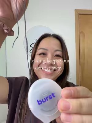 TikTok post by @idmrdh19 for Burst Oral Care. Caption reads: [...] #dentalhygienist @BURST Oral Care @wearfigs.