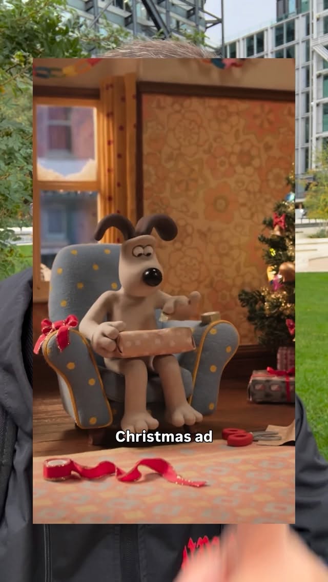 Instagram post by @veganluke for Barbour. Caption reads: [...] #Christmas #ChristmasAdvert #Aardman....