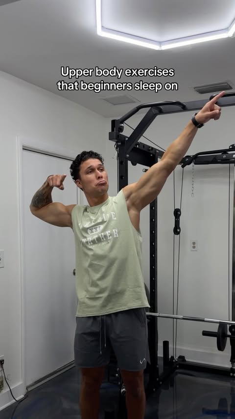Instagram post by @gabegarciiaa for TLF. Caption reads: Save this for your next upper body day @tlfapparel....