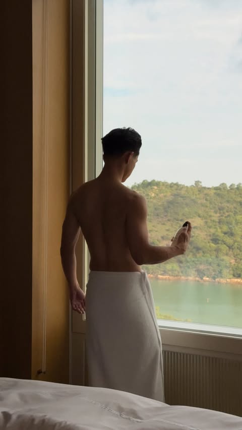 Instagram post by @_vincelam for L'OCCITANE en Provence. Caption reads: the latest addition to my daily routine 😌....