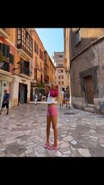 Instagram post by @amyhallimond for Peroni Nastro Azzurro. Caption reads: AD This is your sign to host a sip and paint with....