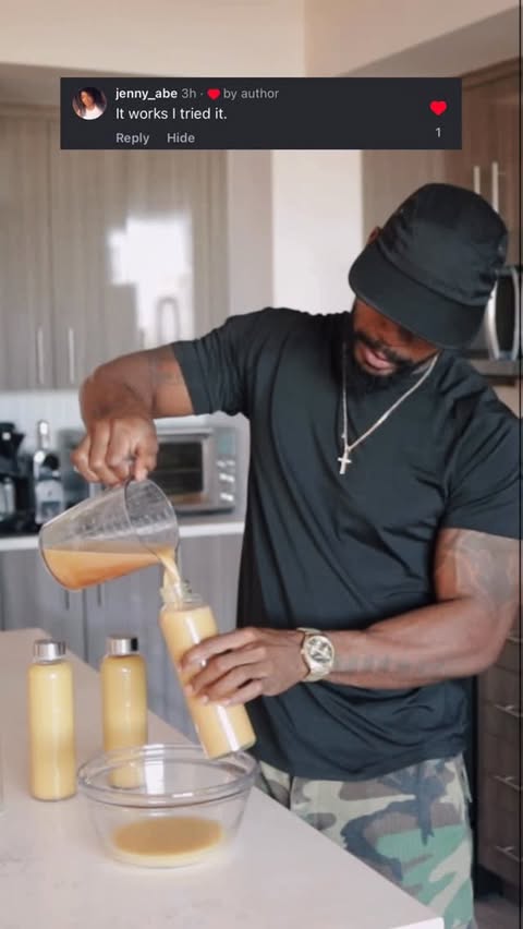 Instagram post by @markbalet for Caraway Home. Caption reads: Natural Fat Burning Recipe
One Month Batch.....