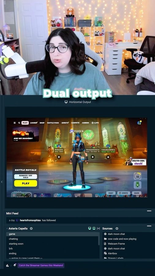 Instagram post by @sheebitv for Streamlabs. Caption reads: [...] grow 😊 #streamertips #streamingtips....