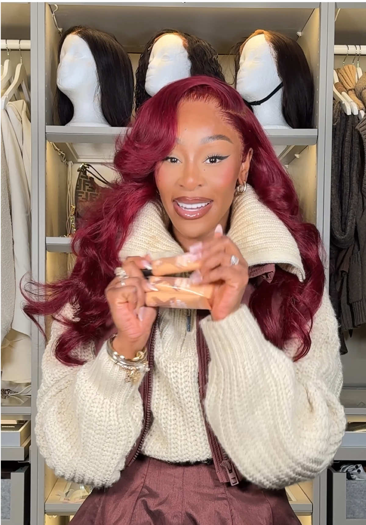 TikTok post by @itsmariammusa1 for Max Factor. Caption reads: [...] and rushing around, the glow still came....