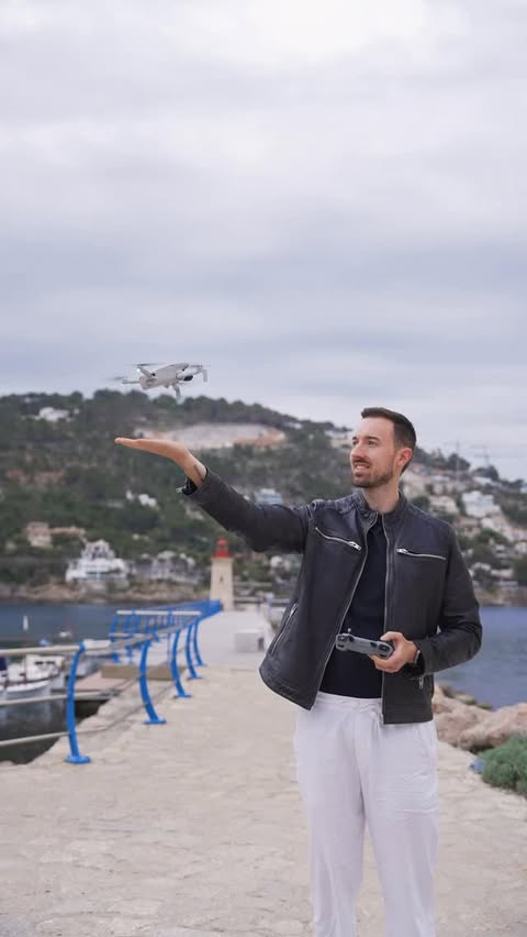 Instagram post by @patrickhonsal for DJI. Caption reads: [...] Seriously powerful results. 🚁✨ The new DJI....