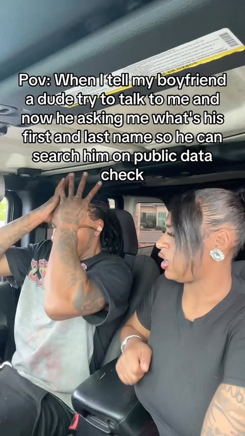 Instagram post by @dmarkandbaddie for Public Data Check. Caption reads: [...] to run a background search 🤣🔎....