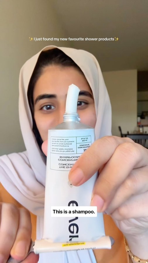 Instagram post by @meharunisaraja for Everist. Caption reads: Tell me your favourite shampoo and conditioner? 🫧....