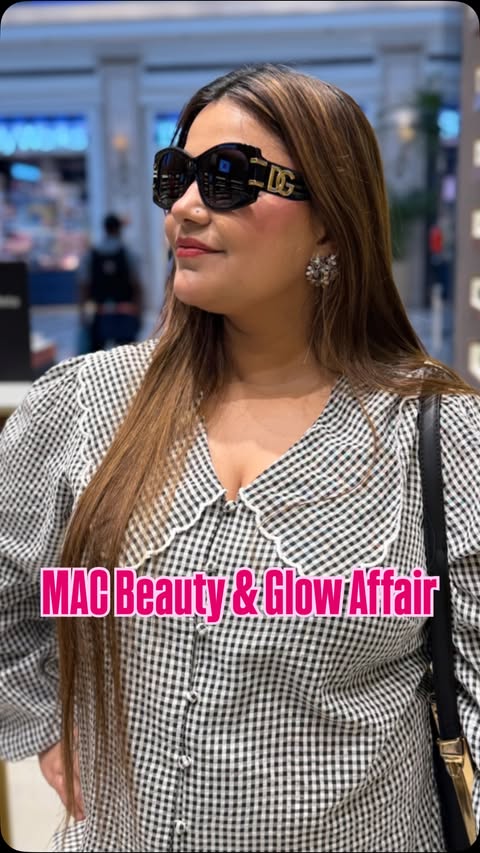 Instagram post by @nandini_19jan for Clinique. Caption reads: ✨ Today I attended the MAC Beauty & Glow Affair as....